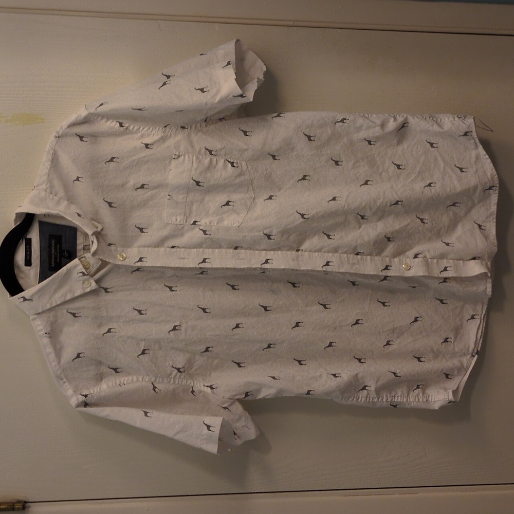 Banana Republic Men’s Giraffe Print Shirt L